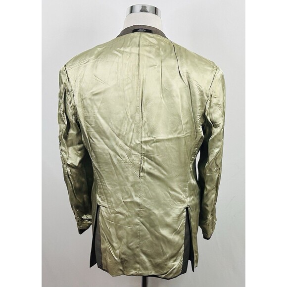 Joseph Abboud 40R Sport Coat Beige Super 130s Wool Three Button Double Vented - Picture 8 of 8